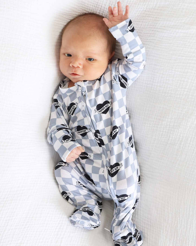 Mama's Boy Zipper Footie