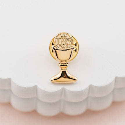 Boys First Communion Gift Chalice Tie Pin - Gold