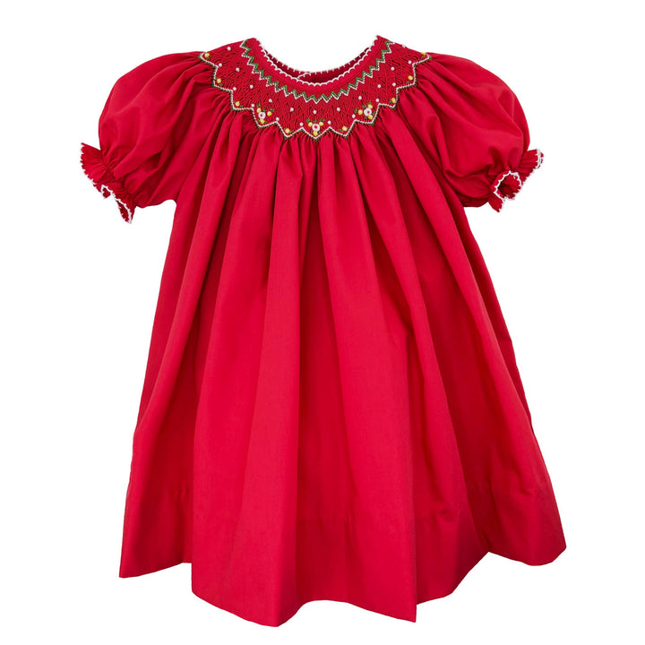 Holiday Bishop Smocked Dress