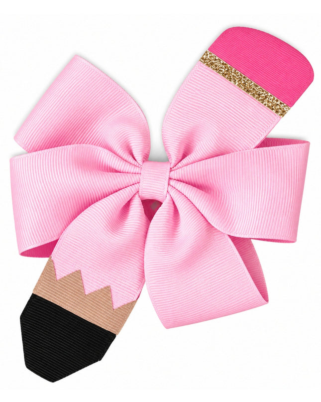 Pencil Back-to-School Hair Bow
