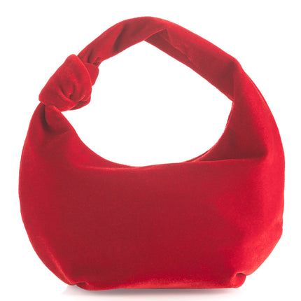 CHRISSY KNOTTED VELVET TOP HANDLE BAG
