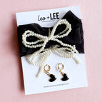 Black Laces/Bow +Star Charms
