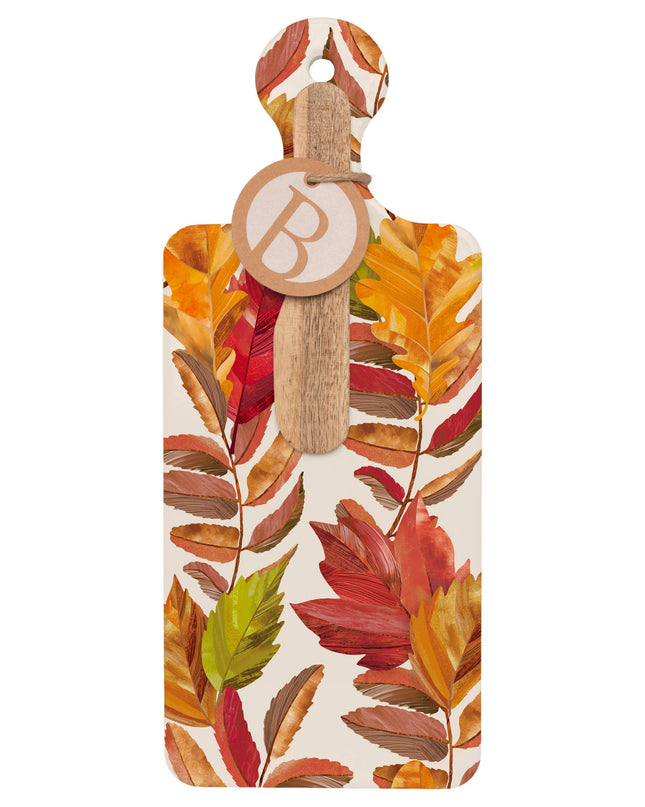 Falling Leaves Ceramic CUTErie Cheese Board Fall Autumn