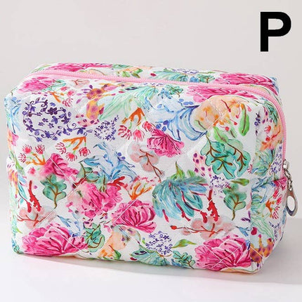 FLORAL TOILE PATTERN MAKEUP COSMETIC POUCH BAG | 40P562