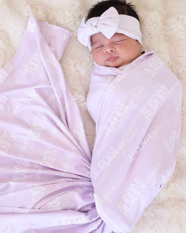 Barely Orchid Bamboo Waffle Knit Large Bow Headwrap