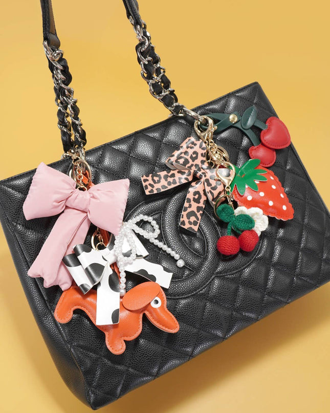 TRENDING VEGAN LEATHER DOG BAG CHARM KEYCHAINS | 40KC112