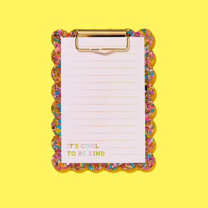 Medium Confetti Clipboard with Notepad