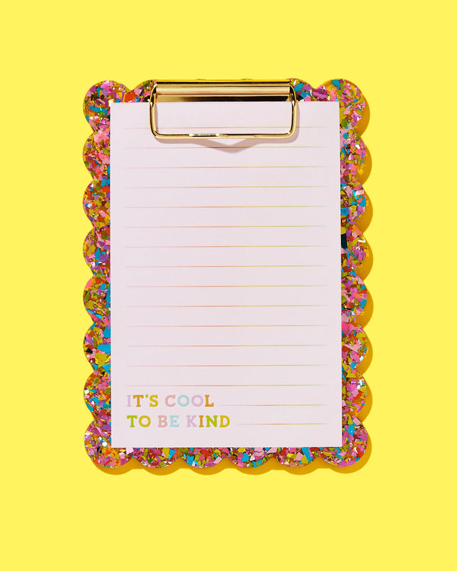 Medium Confetti Clipboard with Notepad