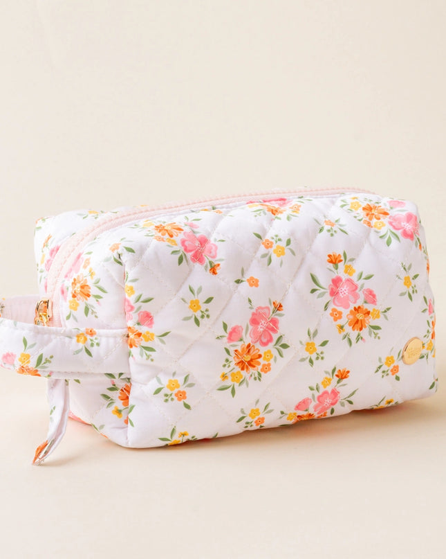 Essentials Quilted Cosmetic Pouch–Endless Daydream Cream