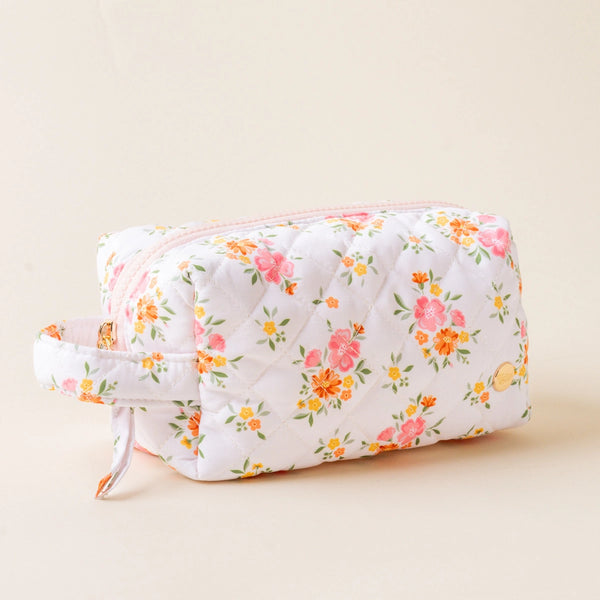 Essentials Quilted Cosmetic Pouch–Endless Daydream Cream