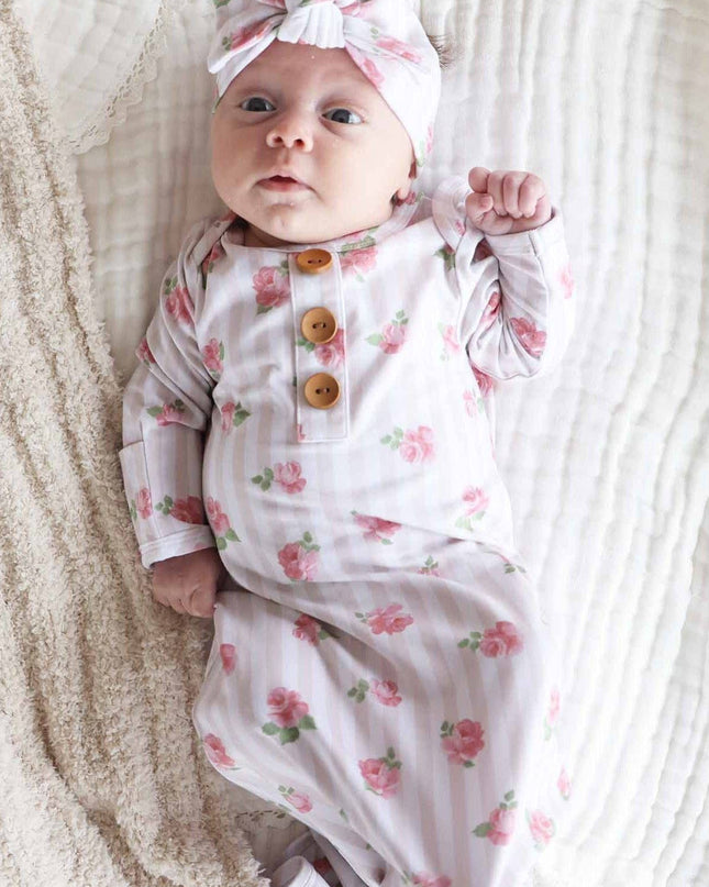Rosy & Cozy Knit Large Bow Headwrap