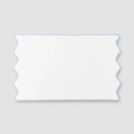 Personalized Luxury Cotton Hand Towels with Scallop Piping