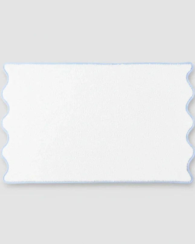 Personalized Luxury Cotton Hand Towels with Scallop Piping
