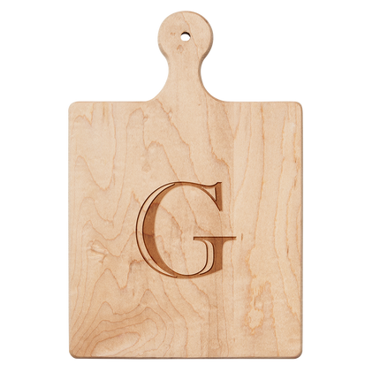 Artisan Maple Paddle Board | Single Letter Monogram | 9"x6"