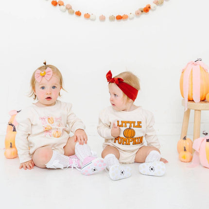 Little Pumpkin Patch Long Sleeve Romper - Baby Clothing Fall