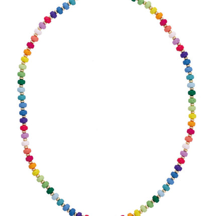 Ruthie Rainbow Beaded Mini Initial Children's Necklace
