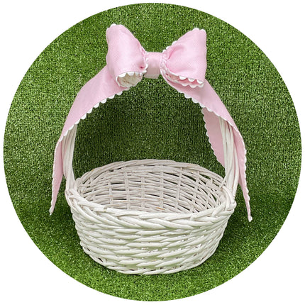 Custom Color Cotton Pique Bow with Trim
