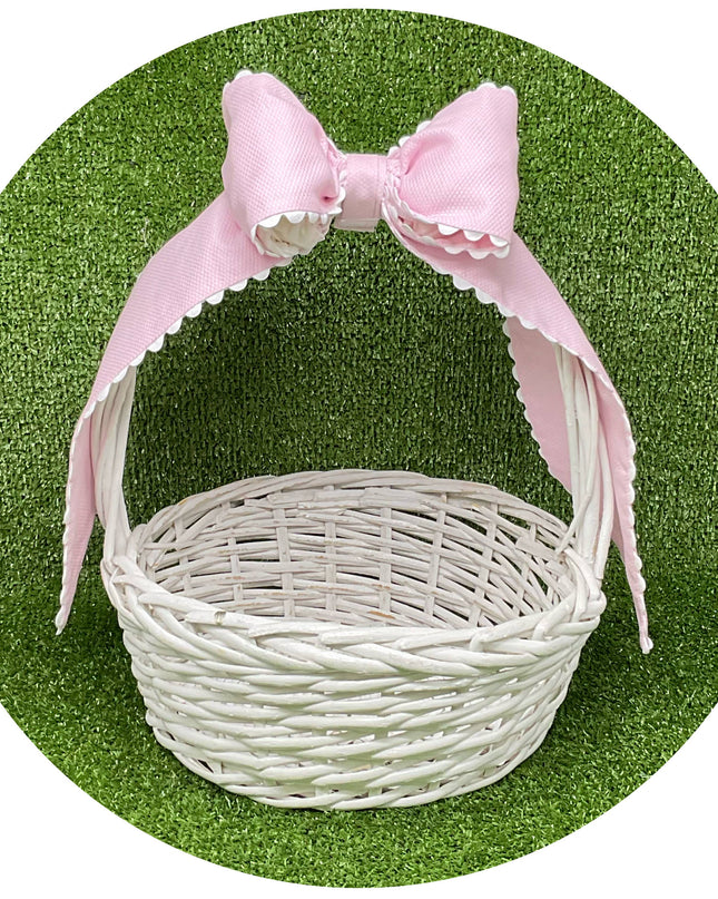Custom Color Cotton Pique Bow with Trim