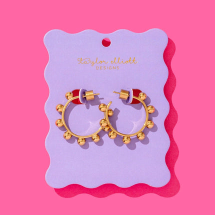 Gold Plated Hoop Earrings - Dottie