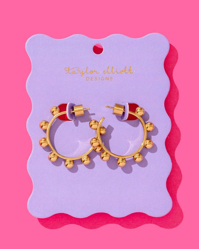 Gold Plated Hoop Earrings - Dottie