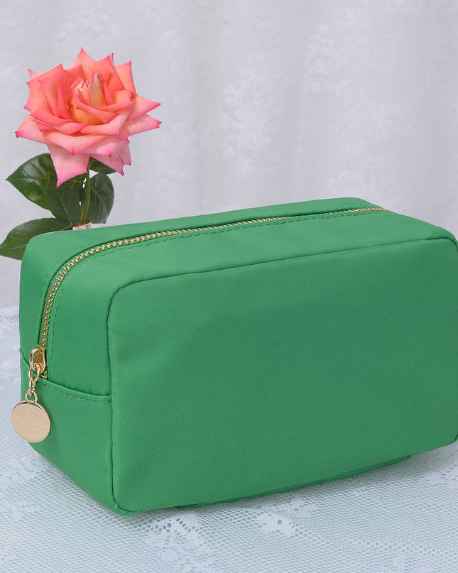 Personalized Emma Round Zippered Nylon Cosmetic Pouch Bag