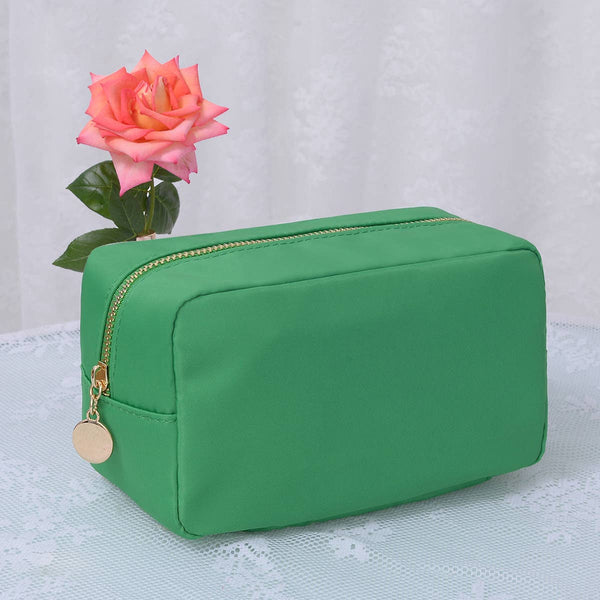 Personalized Emma Round Zippered Nylon Cosmetic Pouch Bag