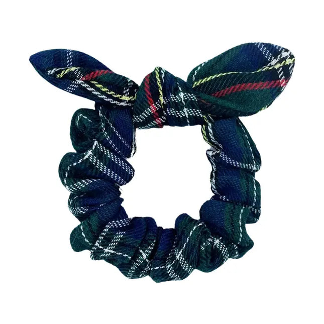 Plaid Bow Scrunchie in Tilly Tartan