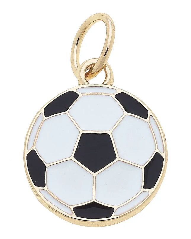 Soccer Ball Enamel Charm