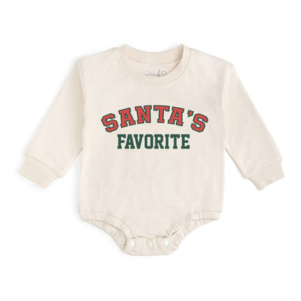 Santa's Favorite Christmas Long Sleeve Romper -Baby Clothing