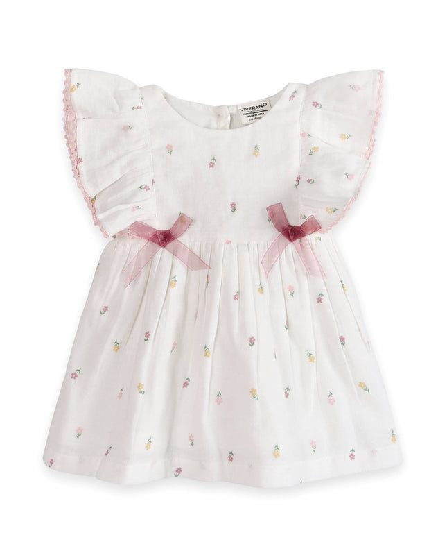 Sylvie Flower Baby Dress + Bloomer (Organic)