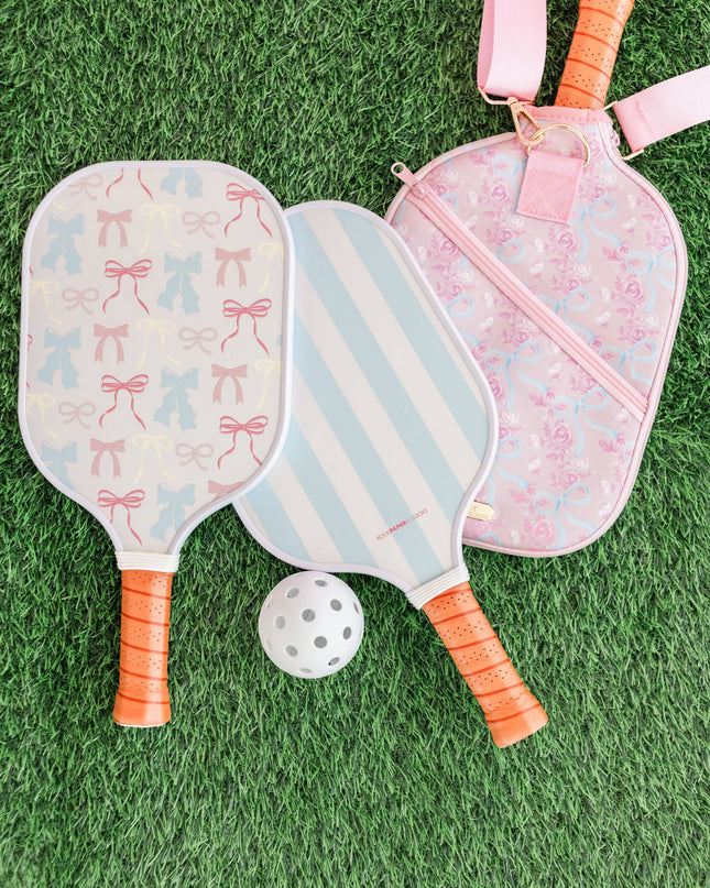 Watercolor Floral Bow Pickleball Paddle Bag & Cover