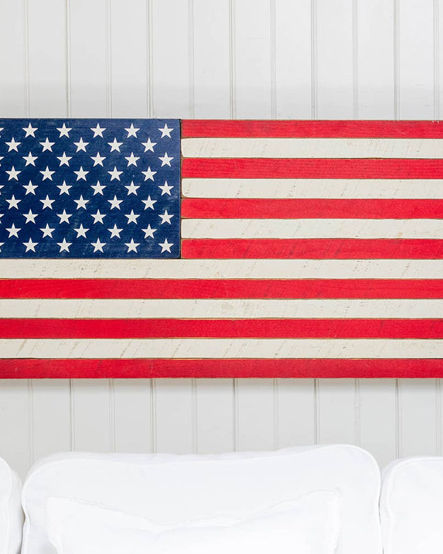 Classic Wooden American Flag