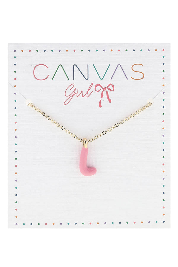 Viola Enamel Coated Letter Children's Necklace