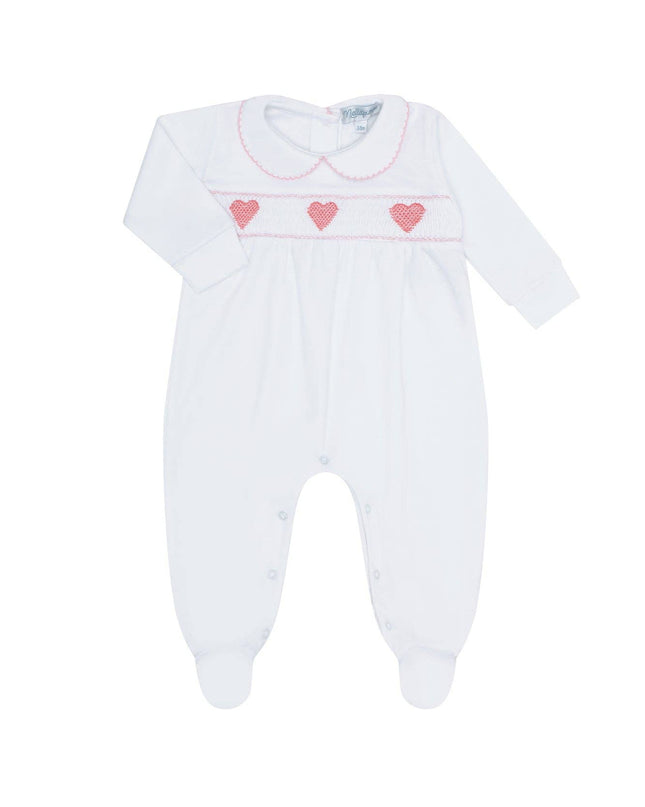 Heart Smocked Footie