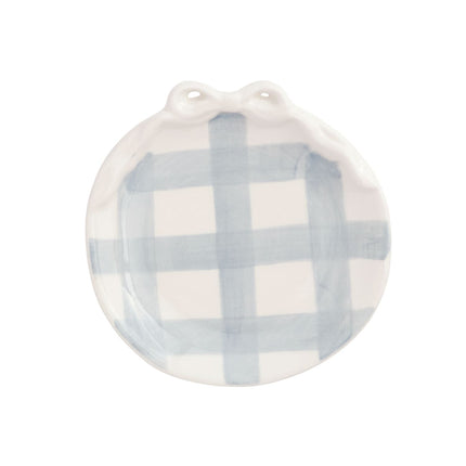 Gingham Bow Ring Dish