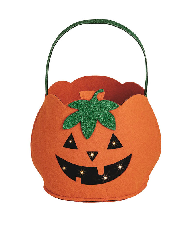 Pumpkin LED Treat Bucket