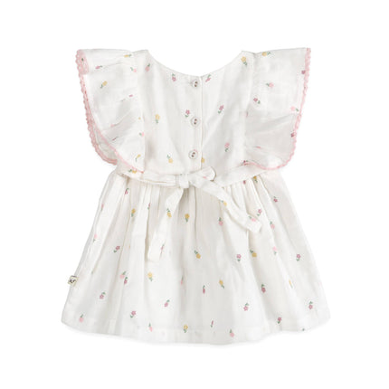 Sylvie Flower Baby Dress + Bloomer (Organic)