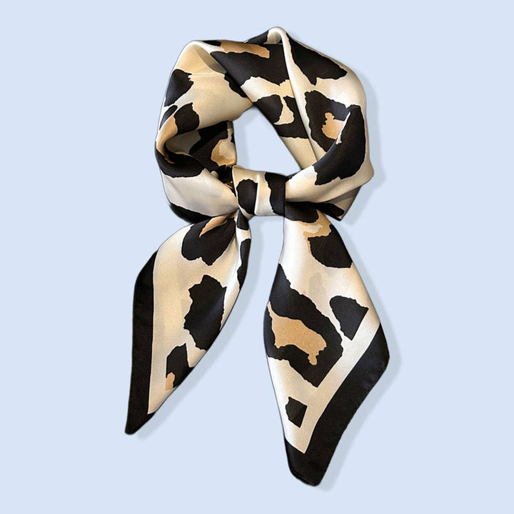 Leopard Print Satin Square Scarf, Hair Wrap_CWASC1425