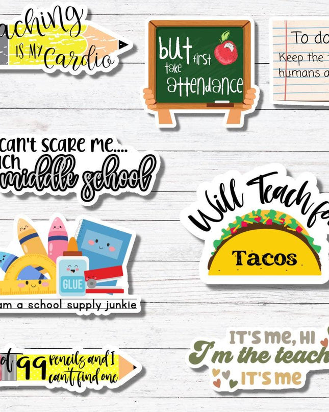 Teach Middle School-Teacher Sticker/Magnet: Glossy Vinyl