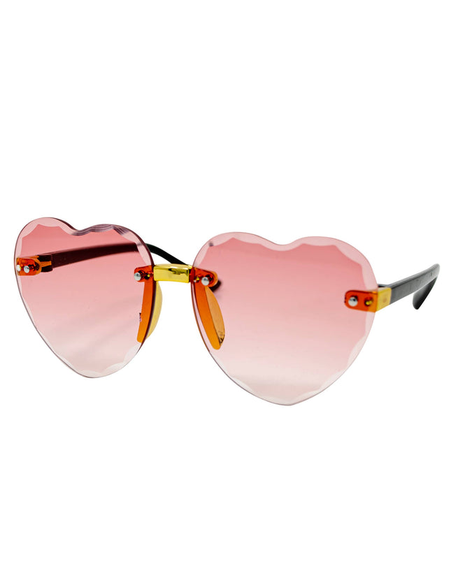 Frameless Heart Sunglasses: Lilac
