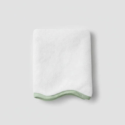 Personalized Luxury Cotton Hand Towels with Scallop Piping
