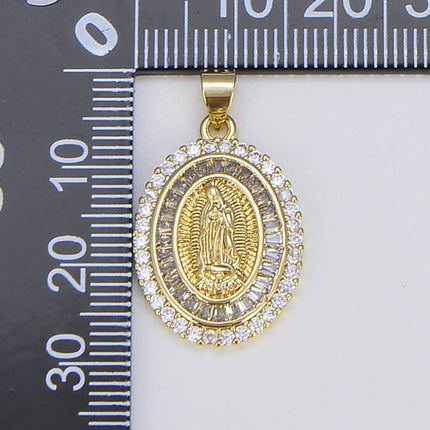 Blessed Virgin Mary 18K Gold Charm, CP1550