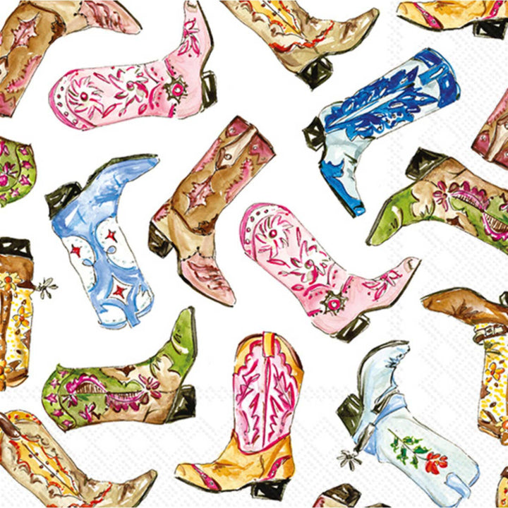 Paper Cocktail Napkins - Boot Scootin Rosanne Beck