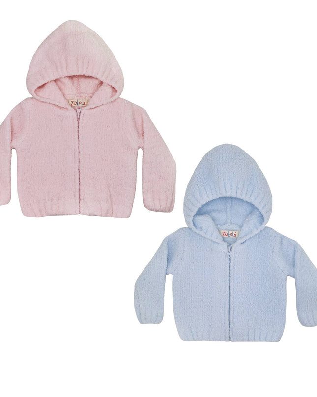 Chenille Hooded Zip Up Sweater