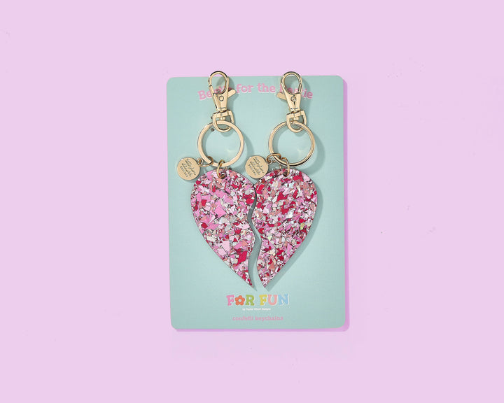 2-Piece Keychain Set - Heart Halves