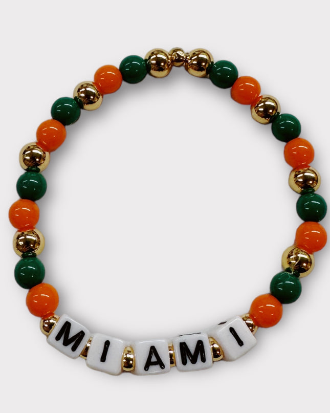 Personalized College Beaded Bracelets