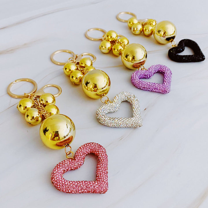 It Girl Glam Heart Bauble Key Chain