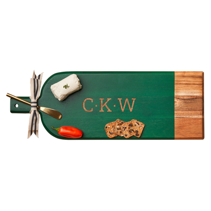 Personalized Acacia Bevel Board 20x7" w spreader