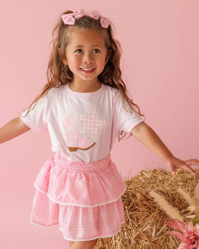Pink Bandana Western Skort - Kids Boutique Clothing - Fall