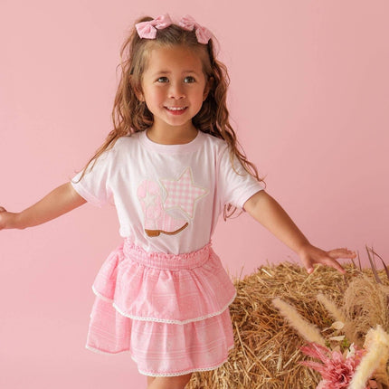 Pink Bandana Western Bow Clip Set - Hair Bows - Fall - Kids